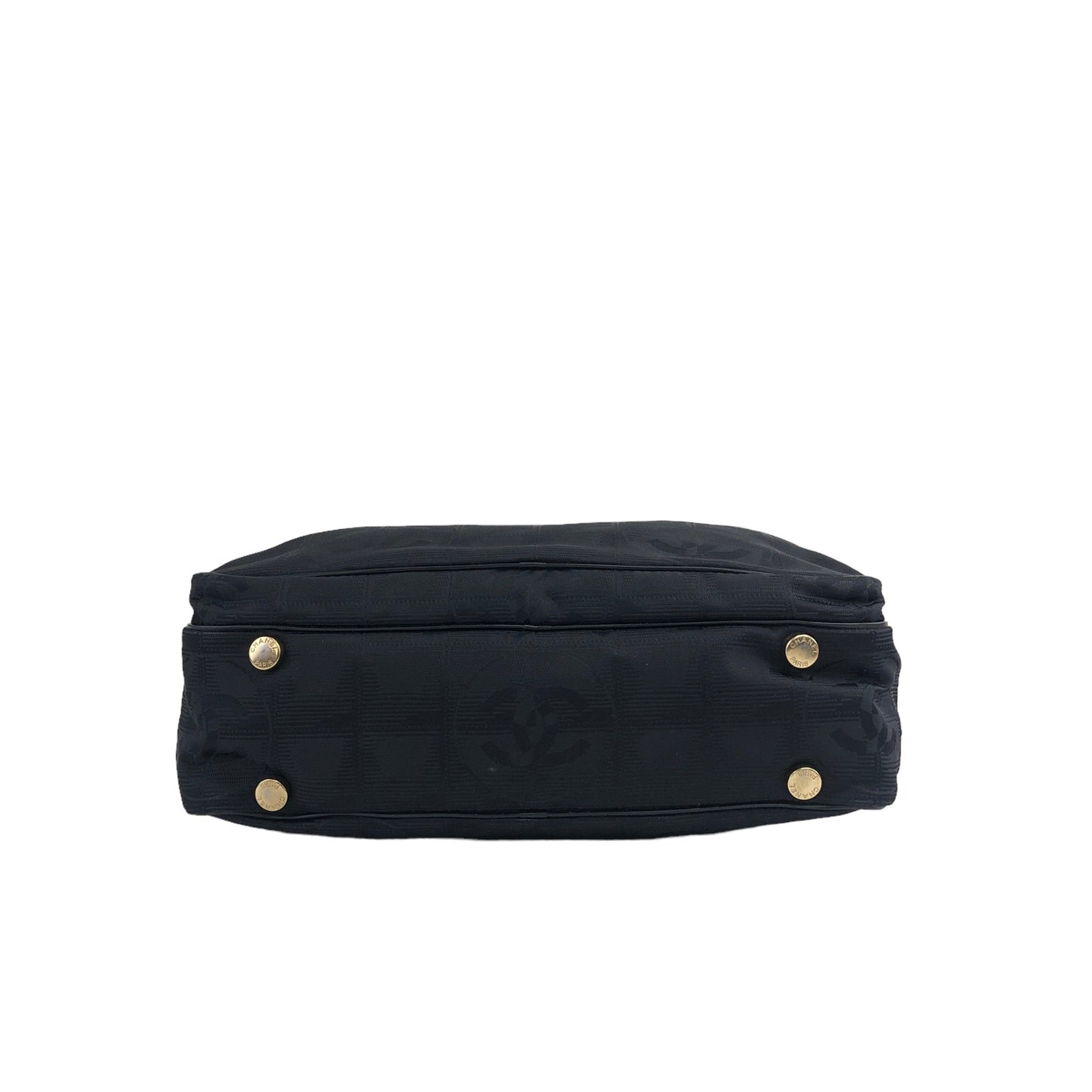 CHANEL 新款旅行尼龍皮革肩背包黑色復古 azvcim