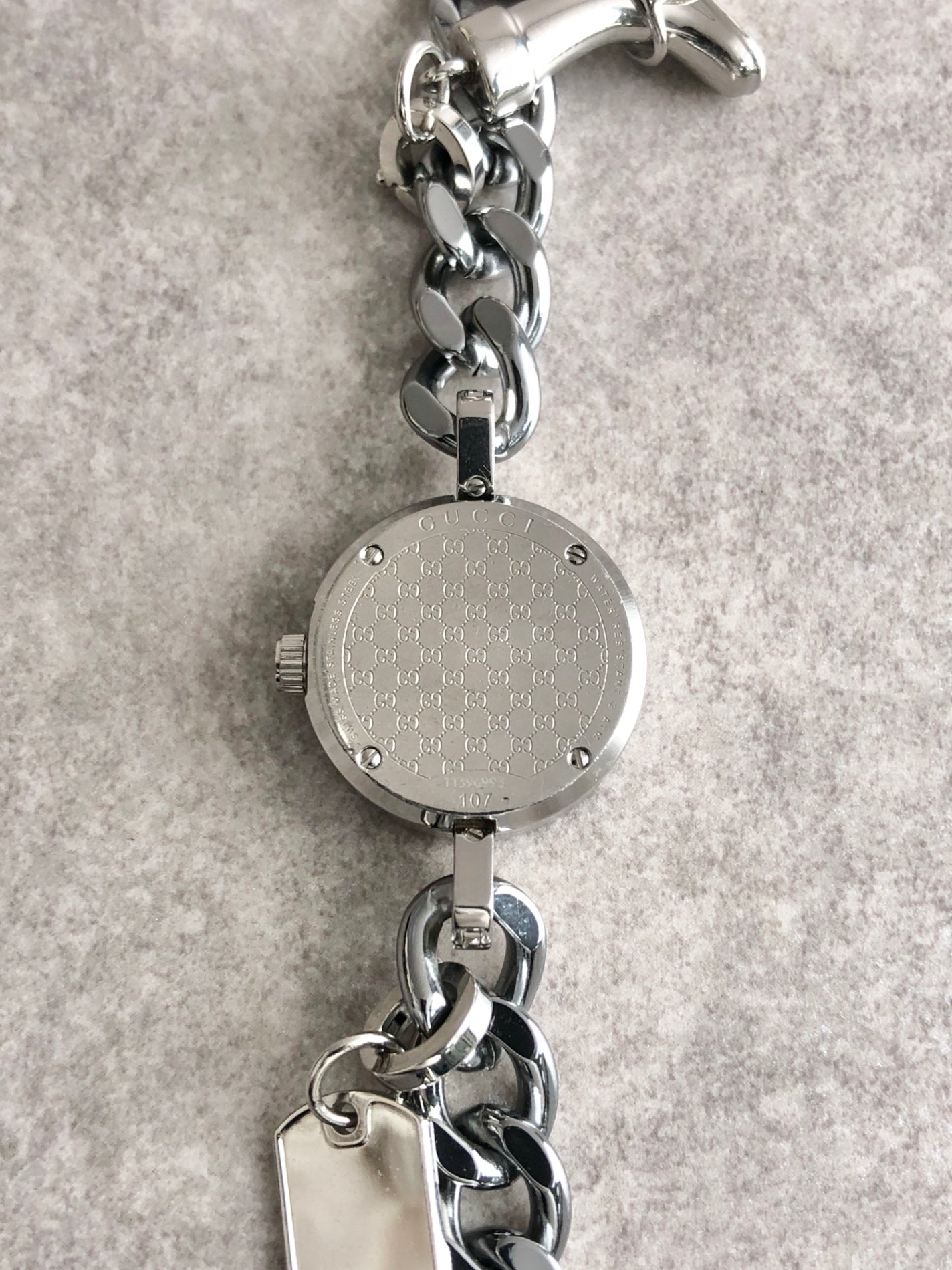 GUCCI Bracelet Watch Silver YA107 Vintage cku7id