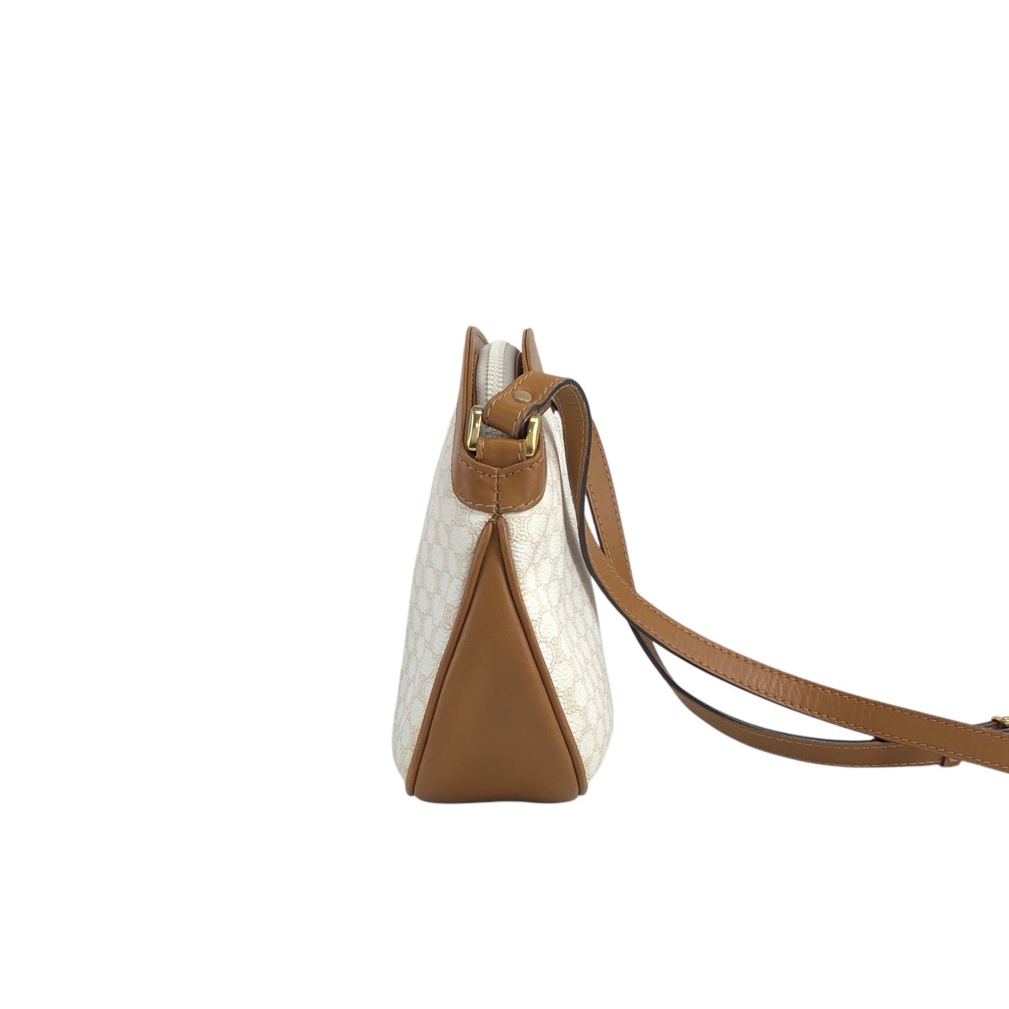 CELINE Macadam Blason Shoulder bag White Vintage y88uii