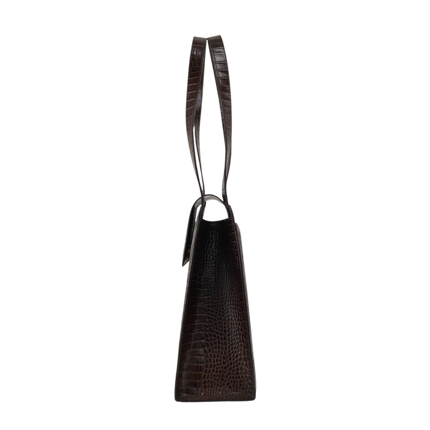 Yves Saint Laurent YSL Logo Handbag Brown Vintage 2xrtap