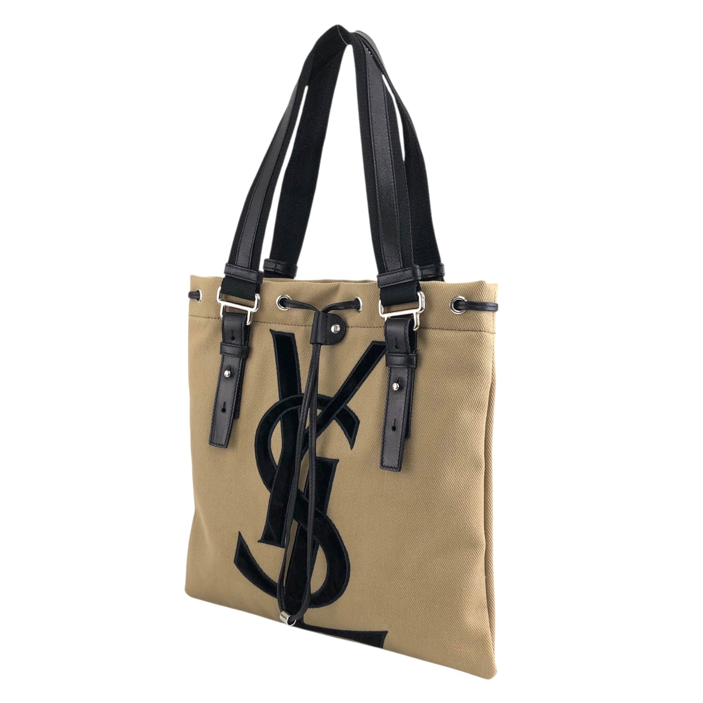 Yves Saint Laurent YSL Logo Totebag Beige Vintage tc7pge