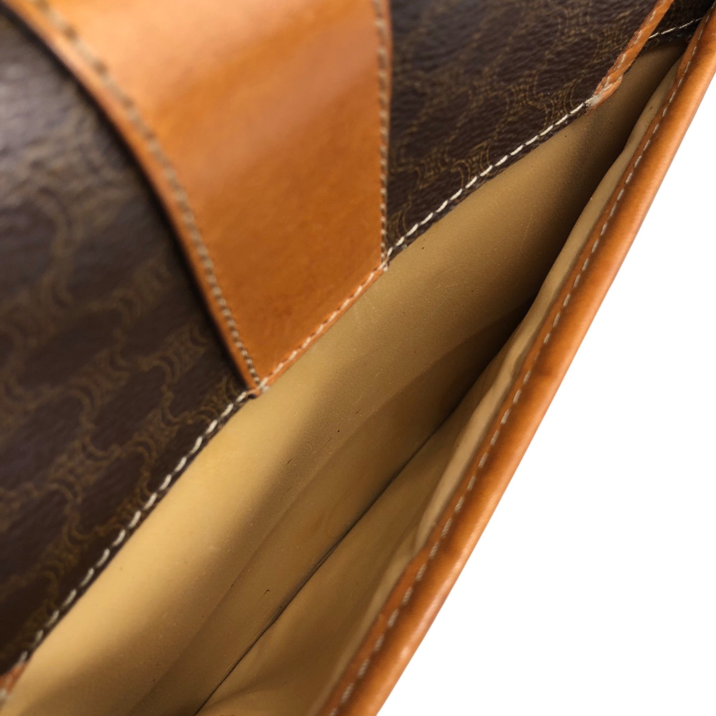 CELINE Macadam Medal Motif 肩背包 棕色 復古 tab6bn