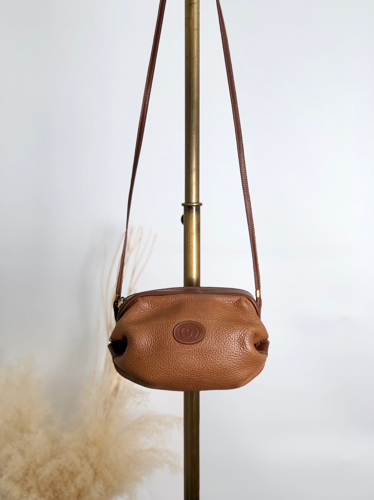 GUCCI Logo Small Shoulder bag Brown Vintage 6j6h7h