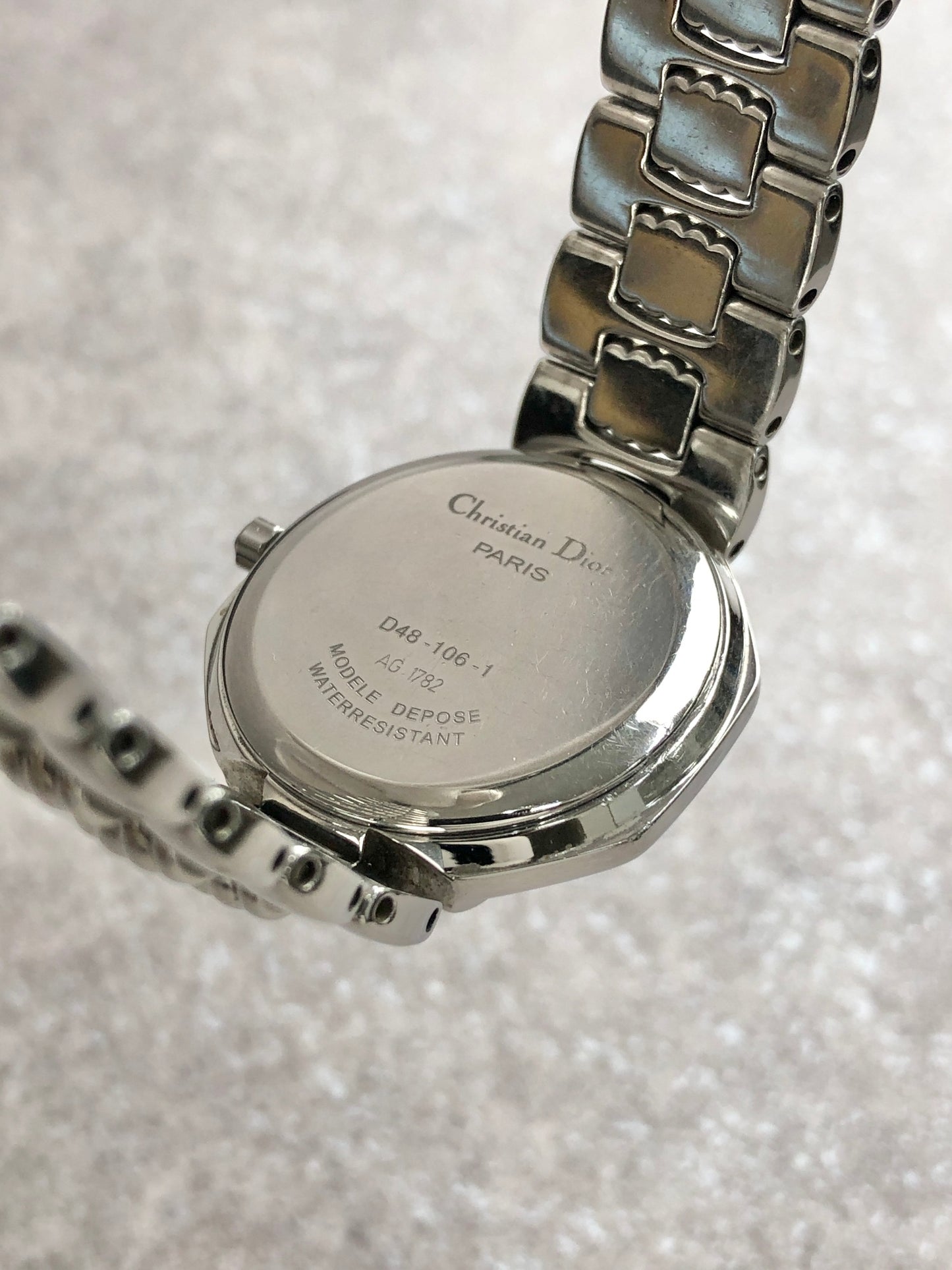 Christian Dior Octagon Watch Silver Vintage ygwbm8