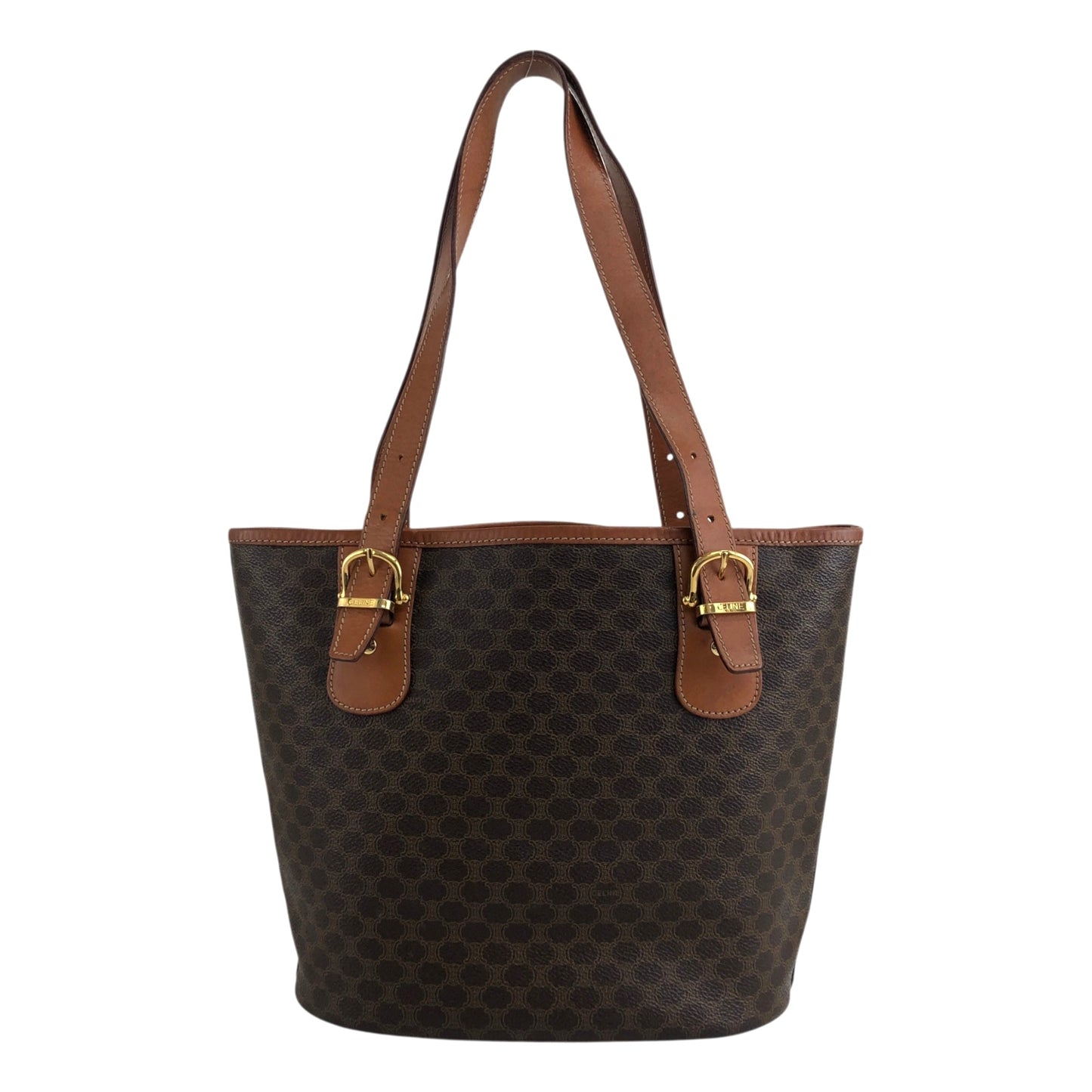 CELINE Macadam Blason Totebag Brown Vintage 4tv5ky