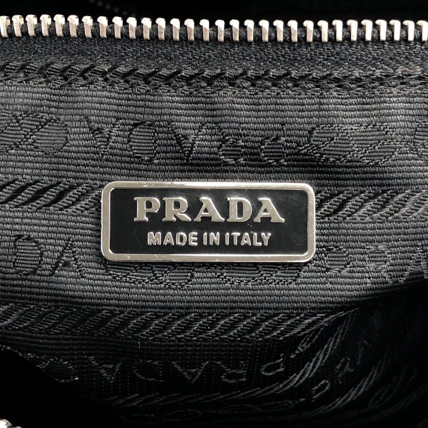 PRADA Triangle Logo Shoulder bag Hobobag Black Vintage yctb4y