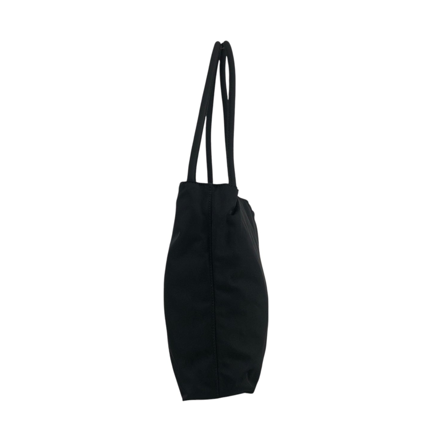PRADA Triangle Logo Handbag Black Vintage sfzwud