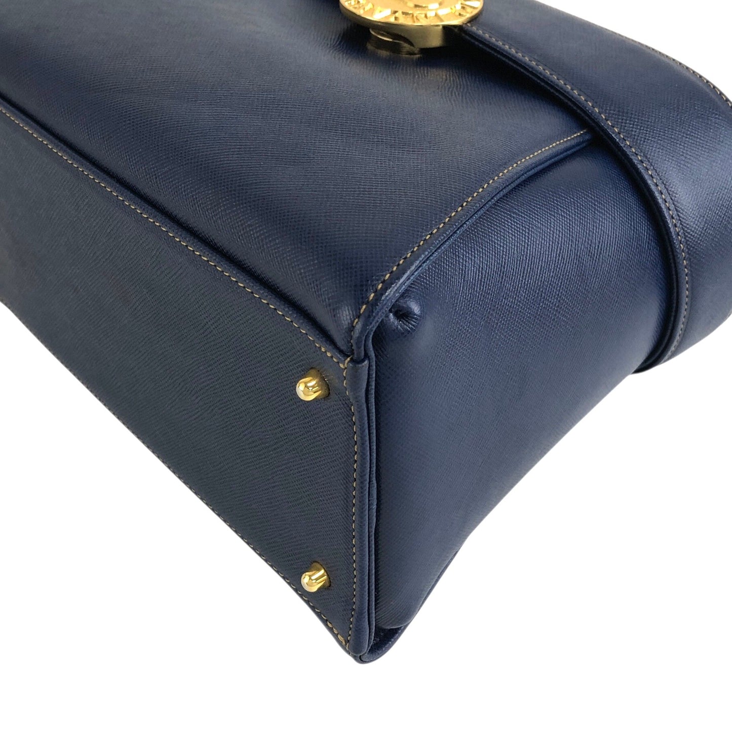 VALENTINO GARAVANI Top Handle Handbag Blue Vintage d5kjkj