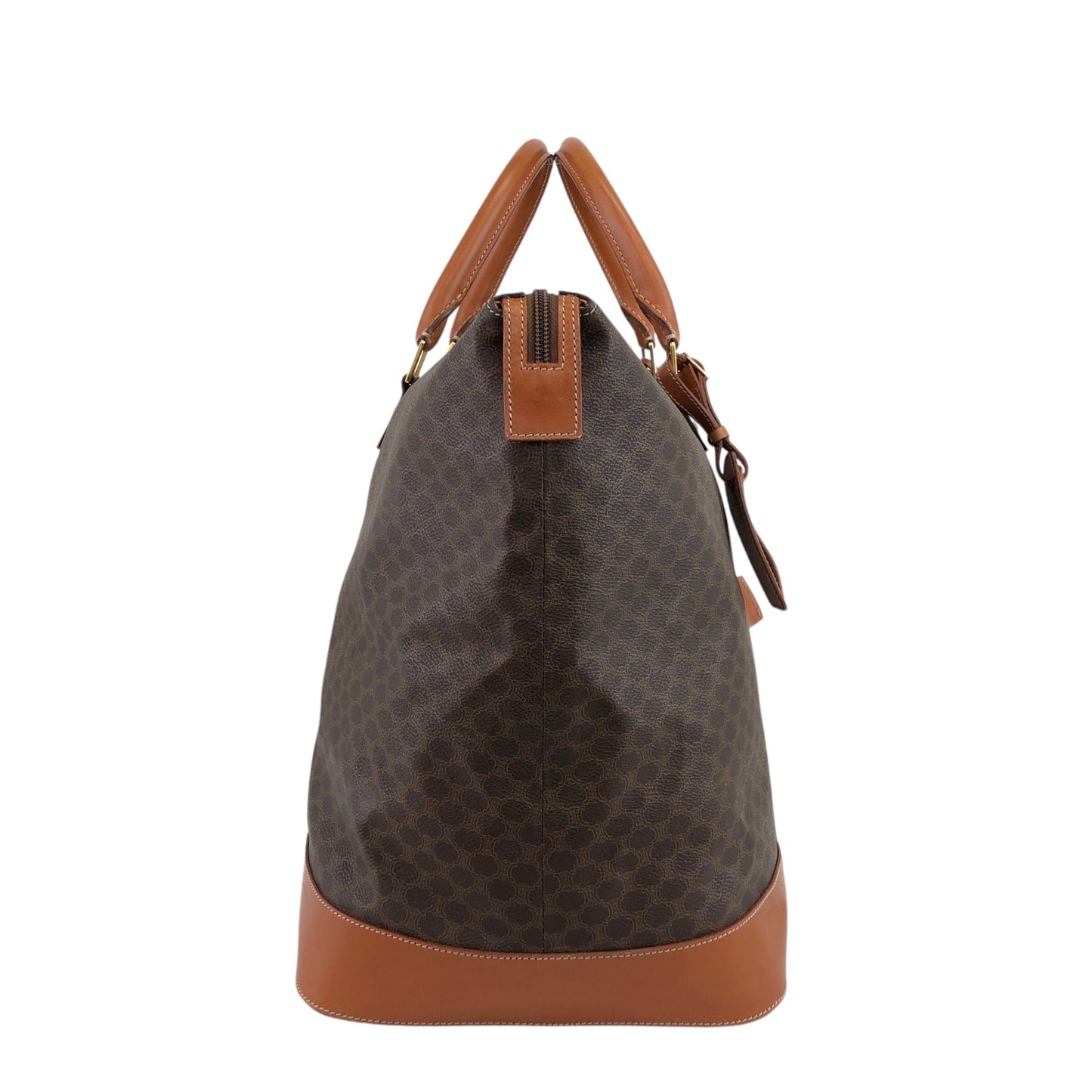 CELINE Macadam Handbag Boston bag Brown Vintage tj7utz