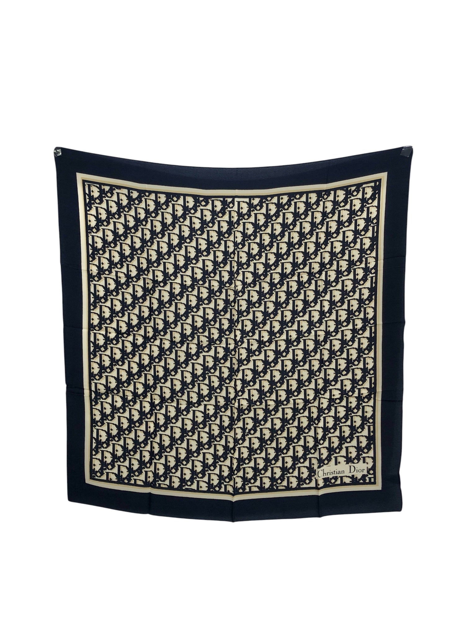 Christian Dior Silk Scarf Navy Vintage wt6sun – VintageShop solo