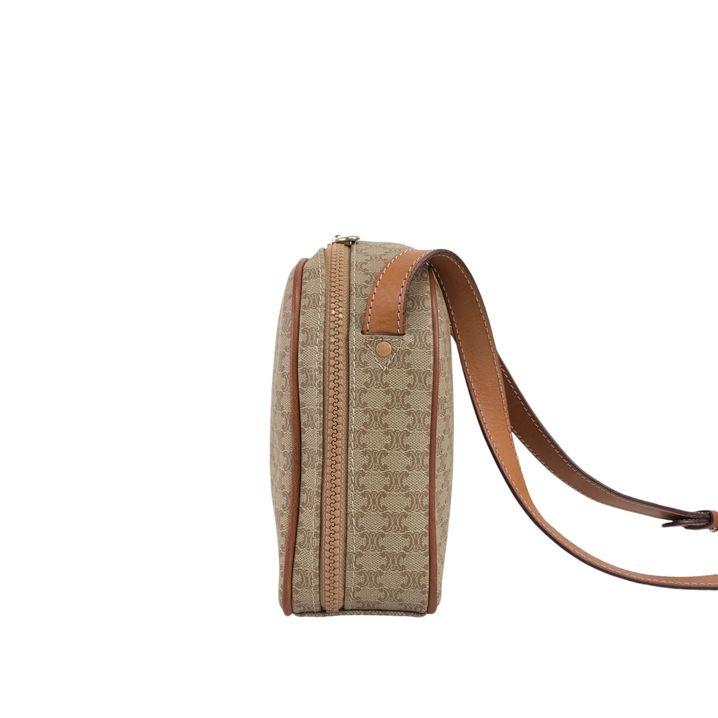 CELINE Macadam Shoulder bag Beige Vintage w86afa