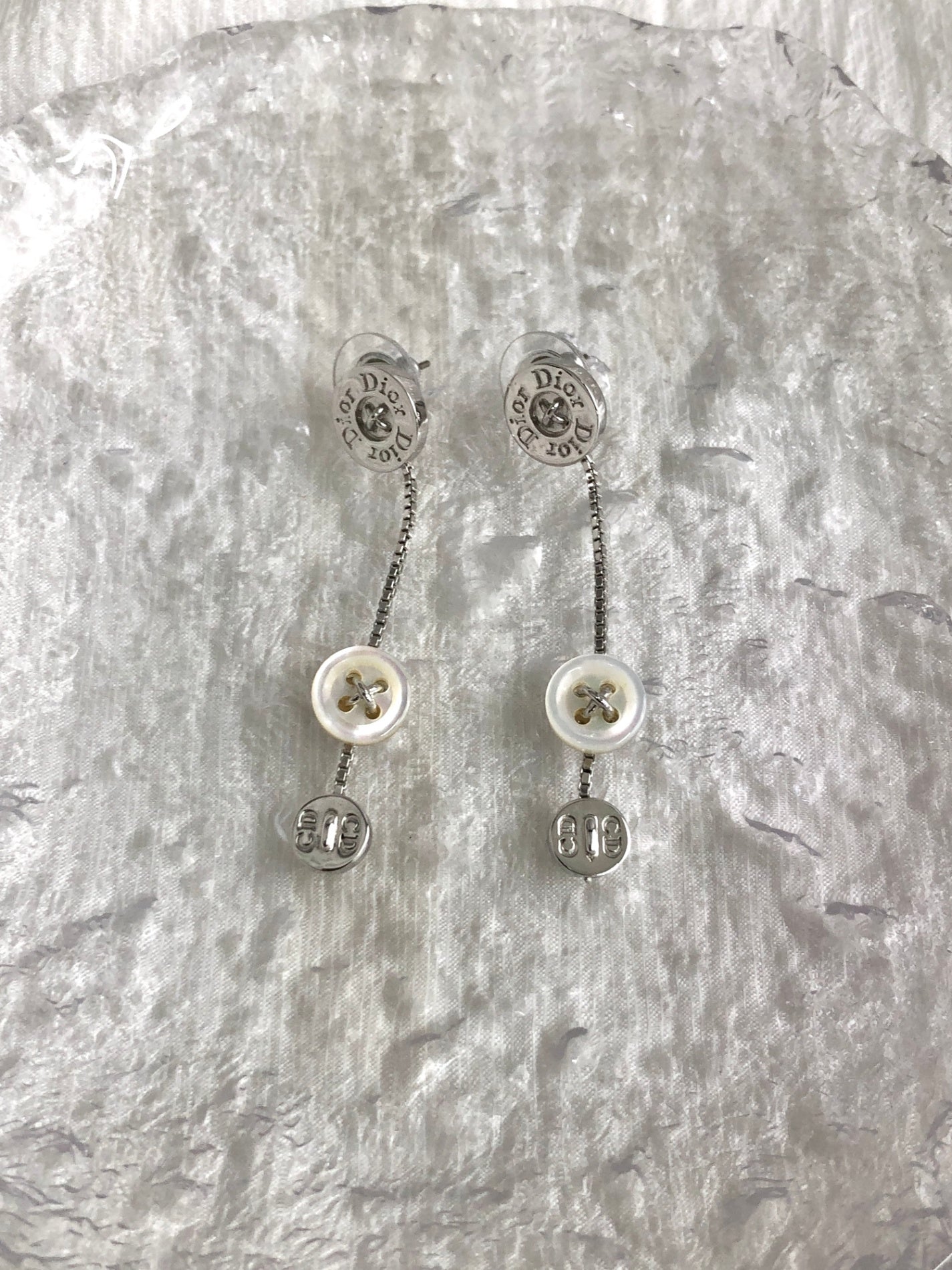 Christian Dior Pierced Silver Vintage 23jygt