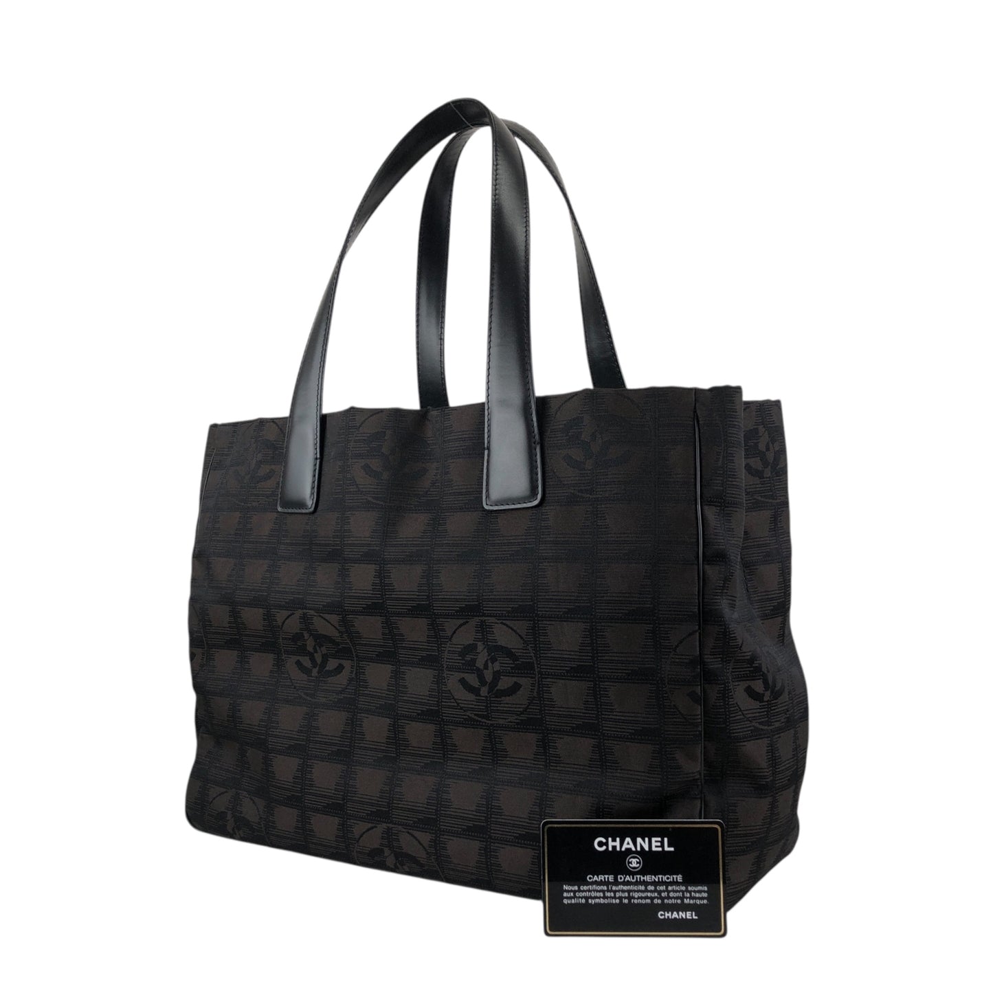 CHANEL New Travel Line Totebag Brown Vintage fxv5jr