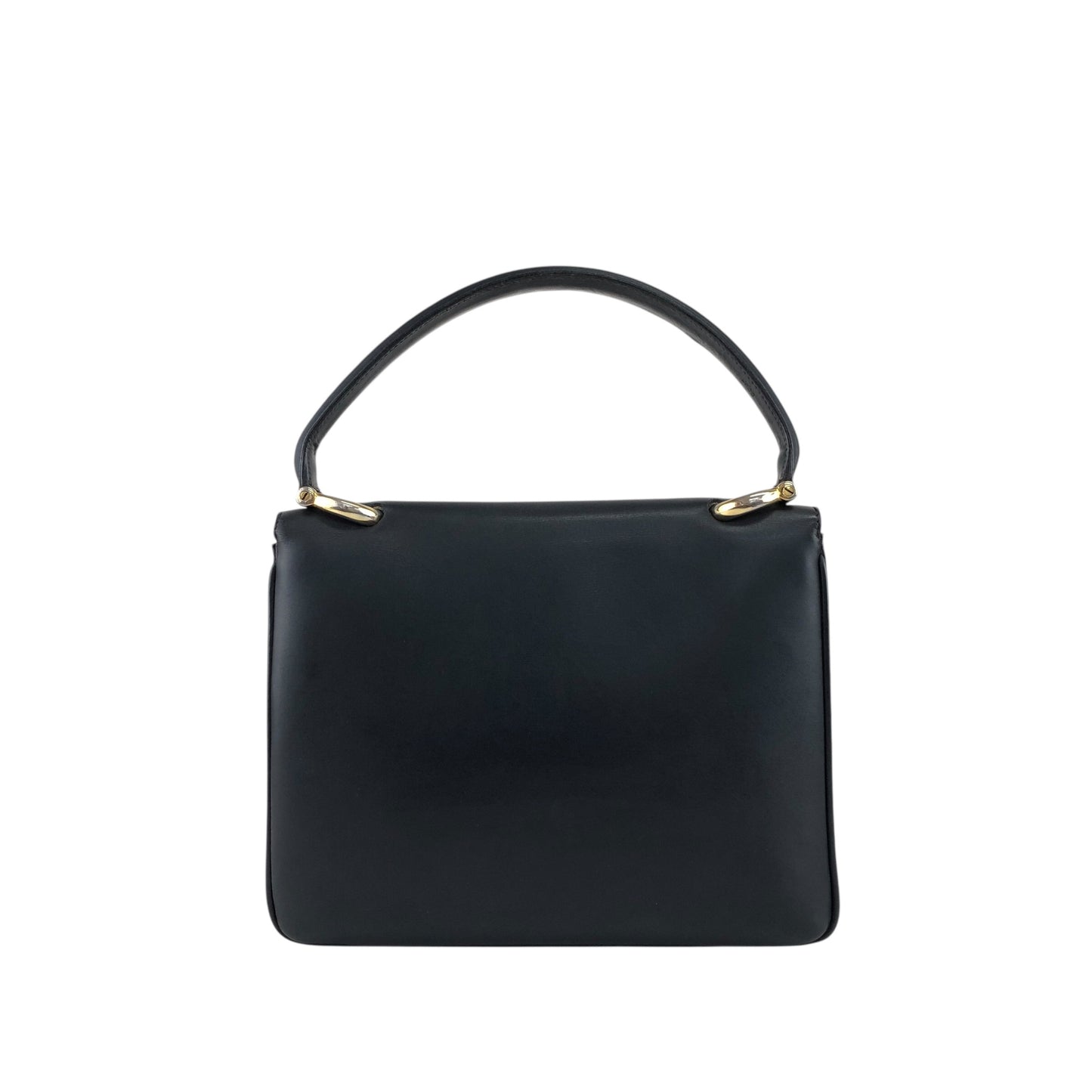 CELINE Horse Carriage Handbag Dark Navy Vintage 3bgmzr
