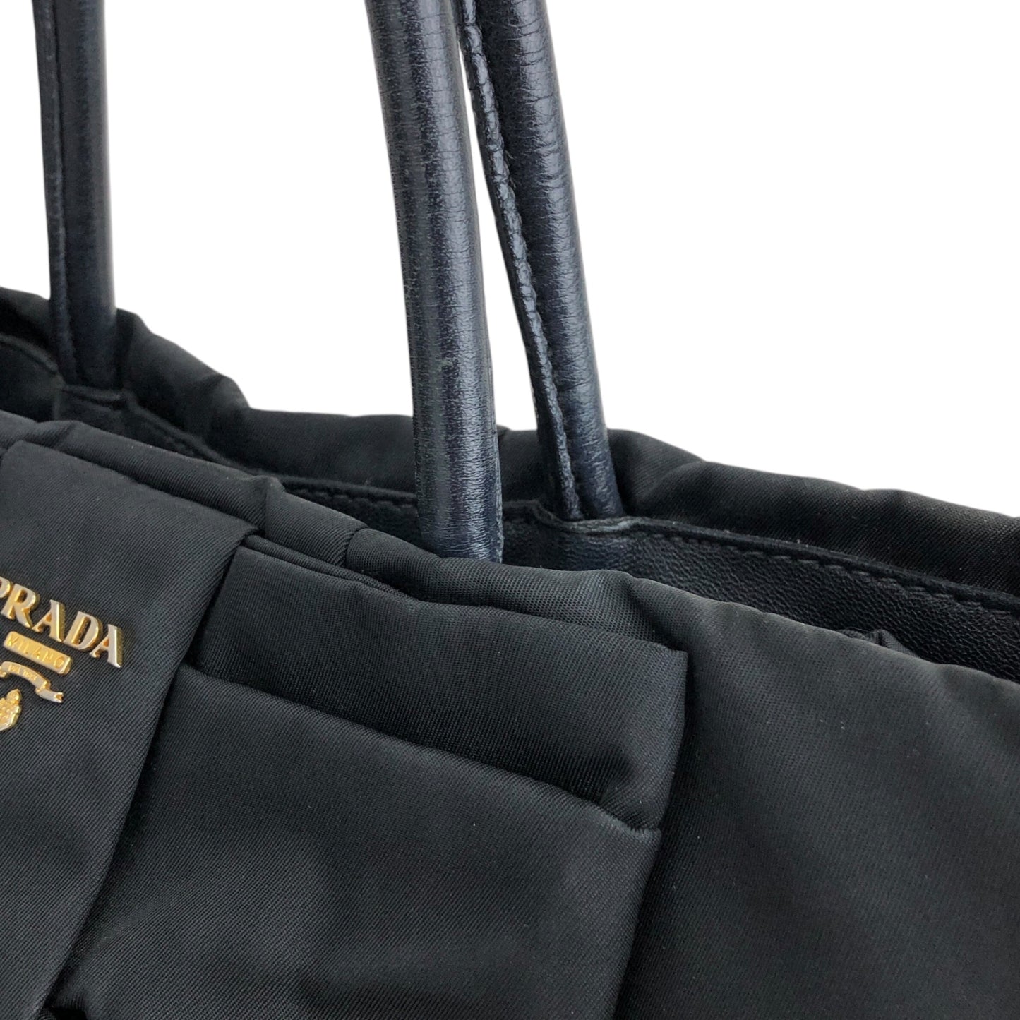 PRADA Logo Handbag Black Vintage embxsx