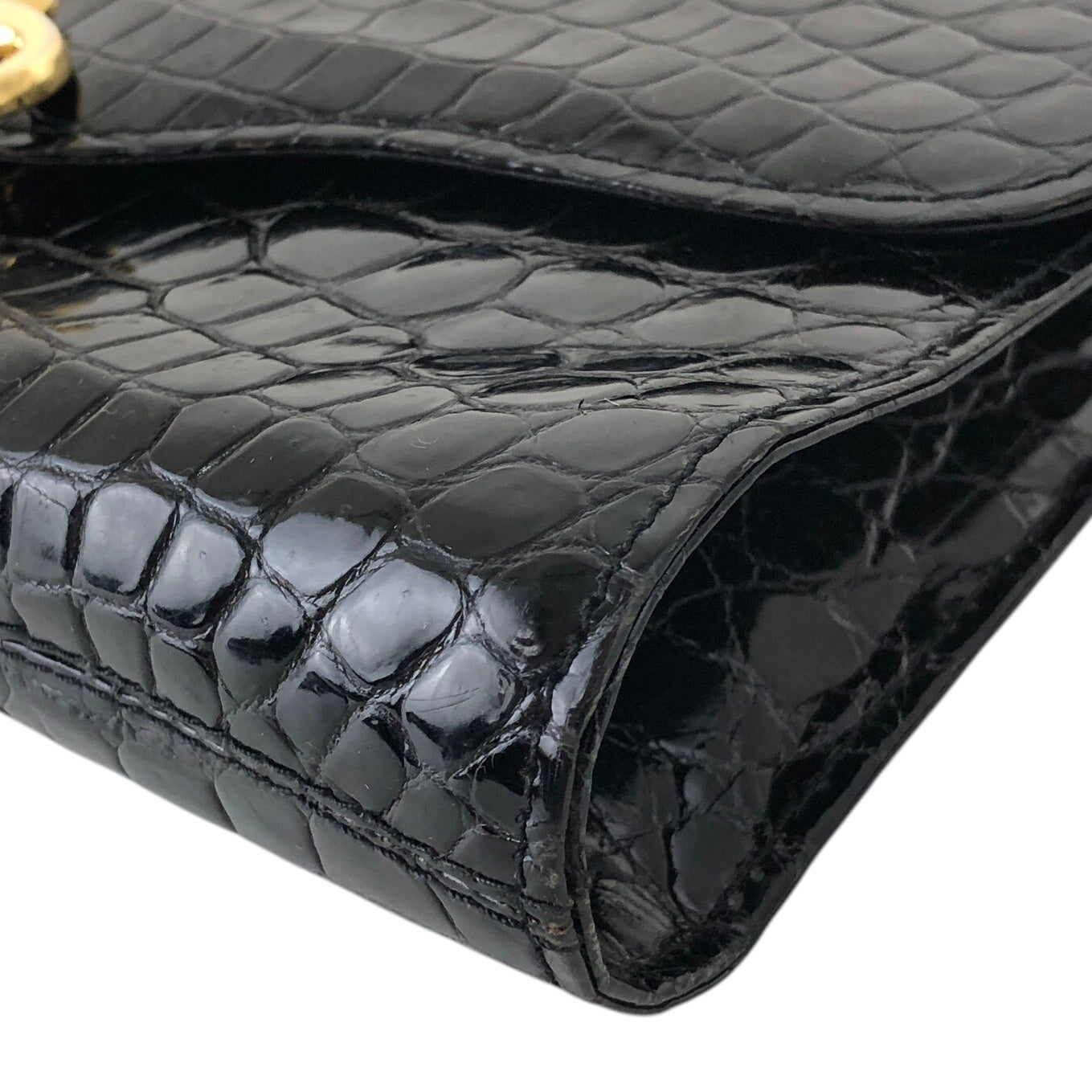CELINE Triomphe Shoulder bag Black Vintage pedgvn