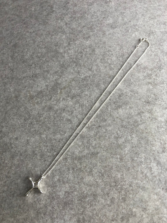 Tiffany & Co. SILVER925 Cross Necklace Silver Vintage wcr8r8