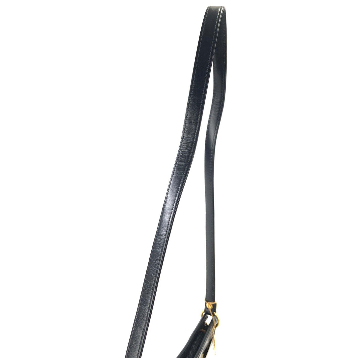Christian Dior Trotter Logo Jacquard Leather Shoulder bag Navy Vintage i2dwx3