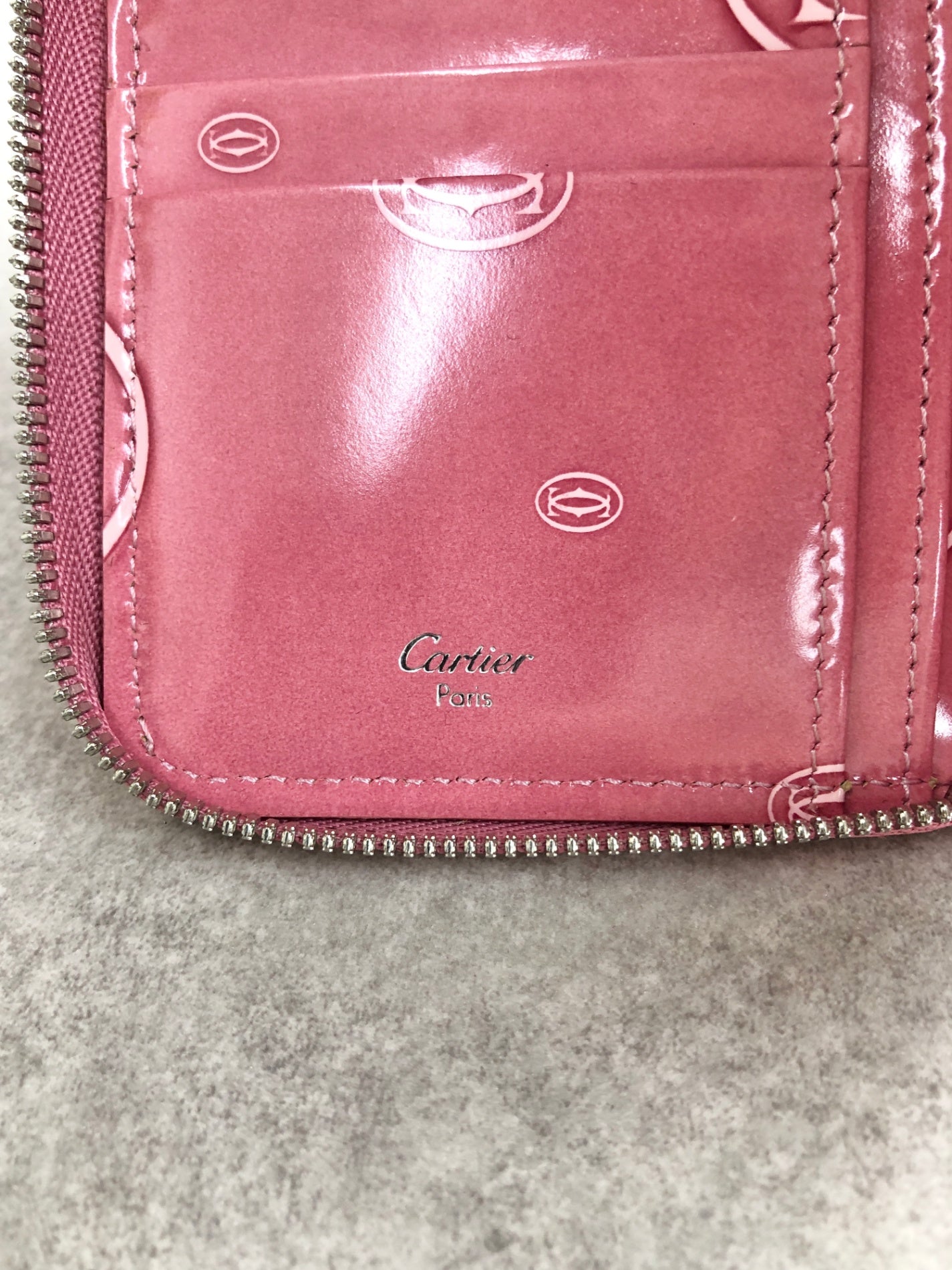 Cartier Folded Wallet Pink Vintage akkt2f