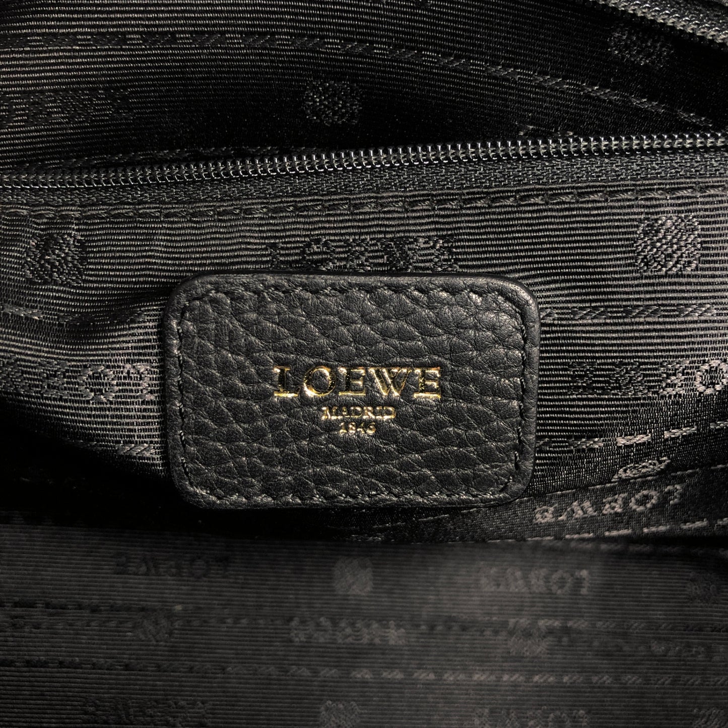 LOEWE Anagram Turn Lock Two-way Small Boston bag Shoulder bag Black Vintage v54wyi