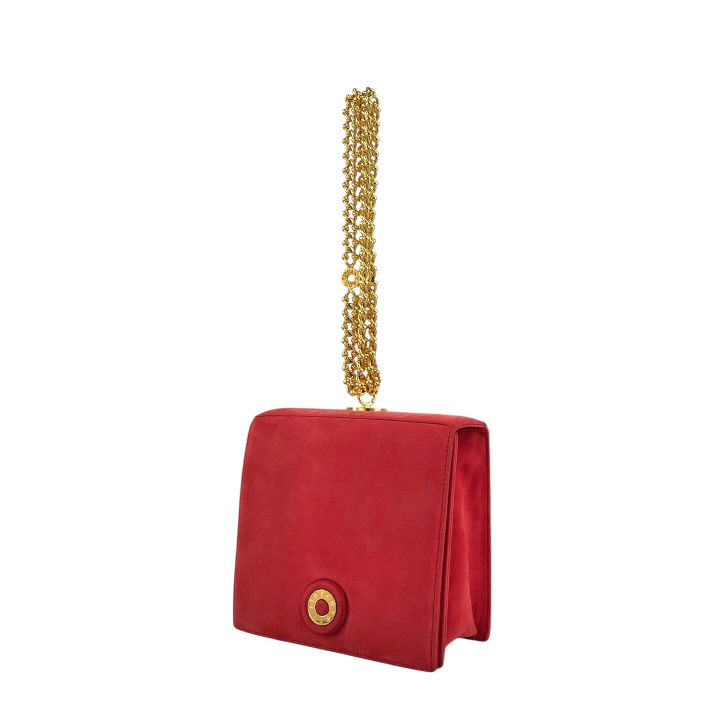 Tiffany & Co. Logo Small Chain Handbag Red Vintage gphne8