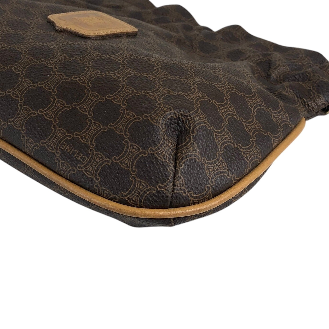 CELINE Macadam Blason Pouch Brown Vintage vhy7wu