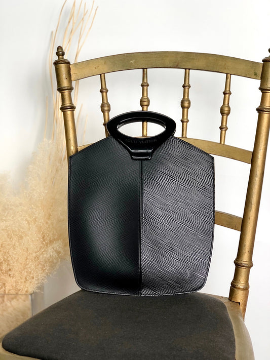 LOUIS VUITTON Epi 手提包 黑色 復古 nguzwd