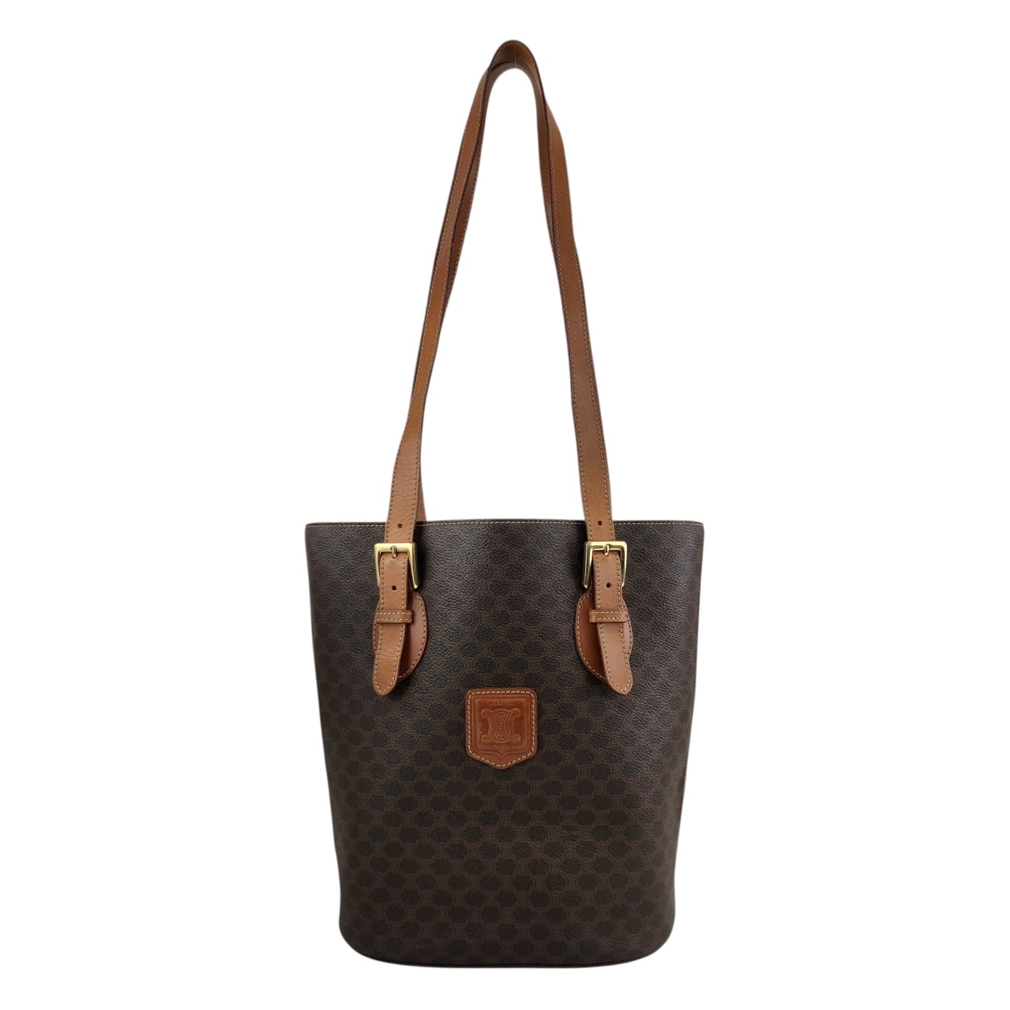 CELINE Macadam Blason Totebag Brown Vintage inkg8a