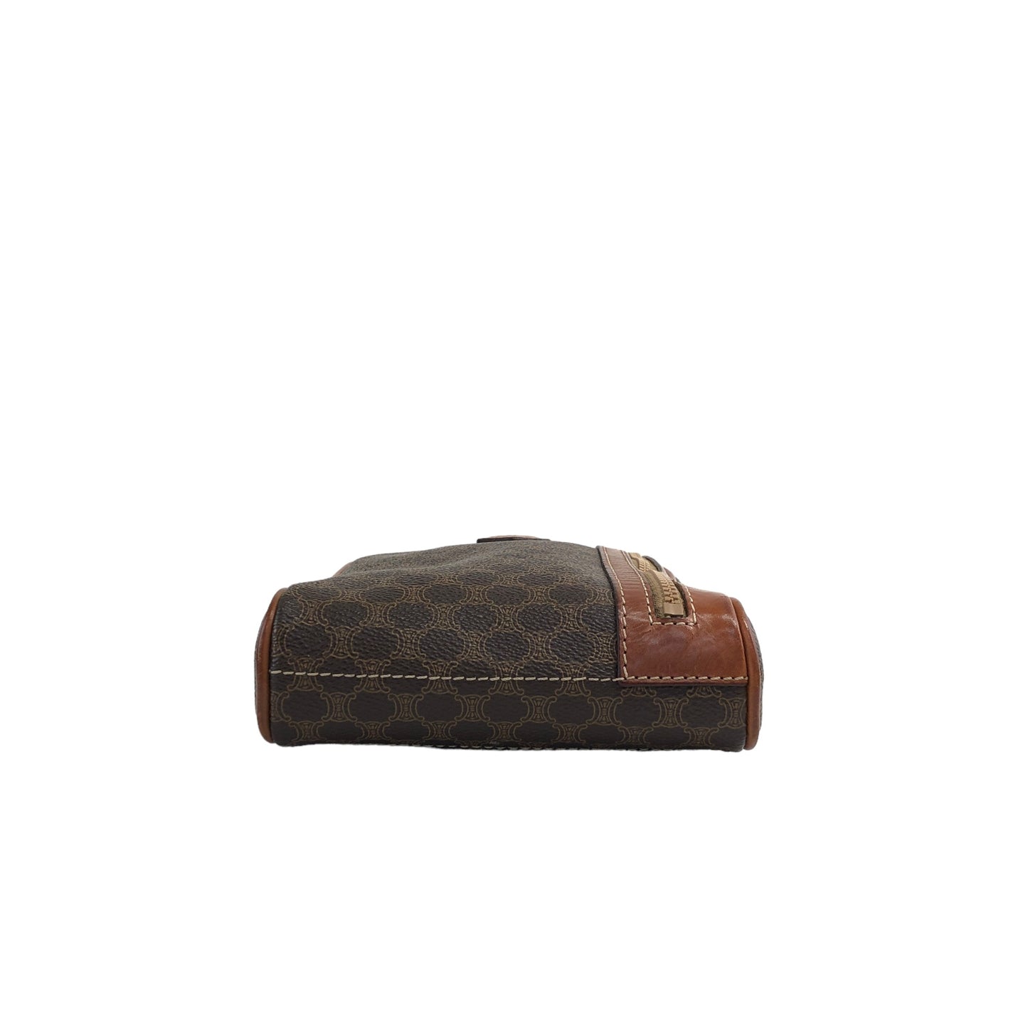 CELINE Macadam Blason Shoulder bag Brown Vintage vbjmjr