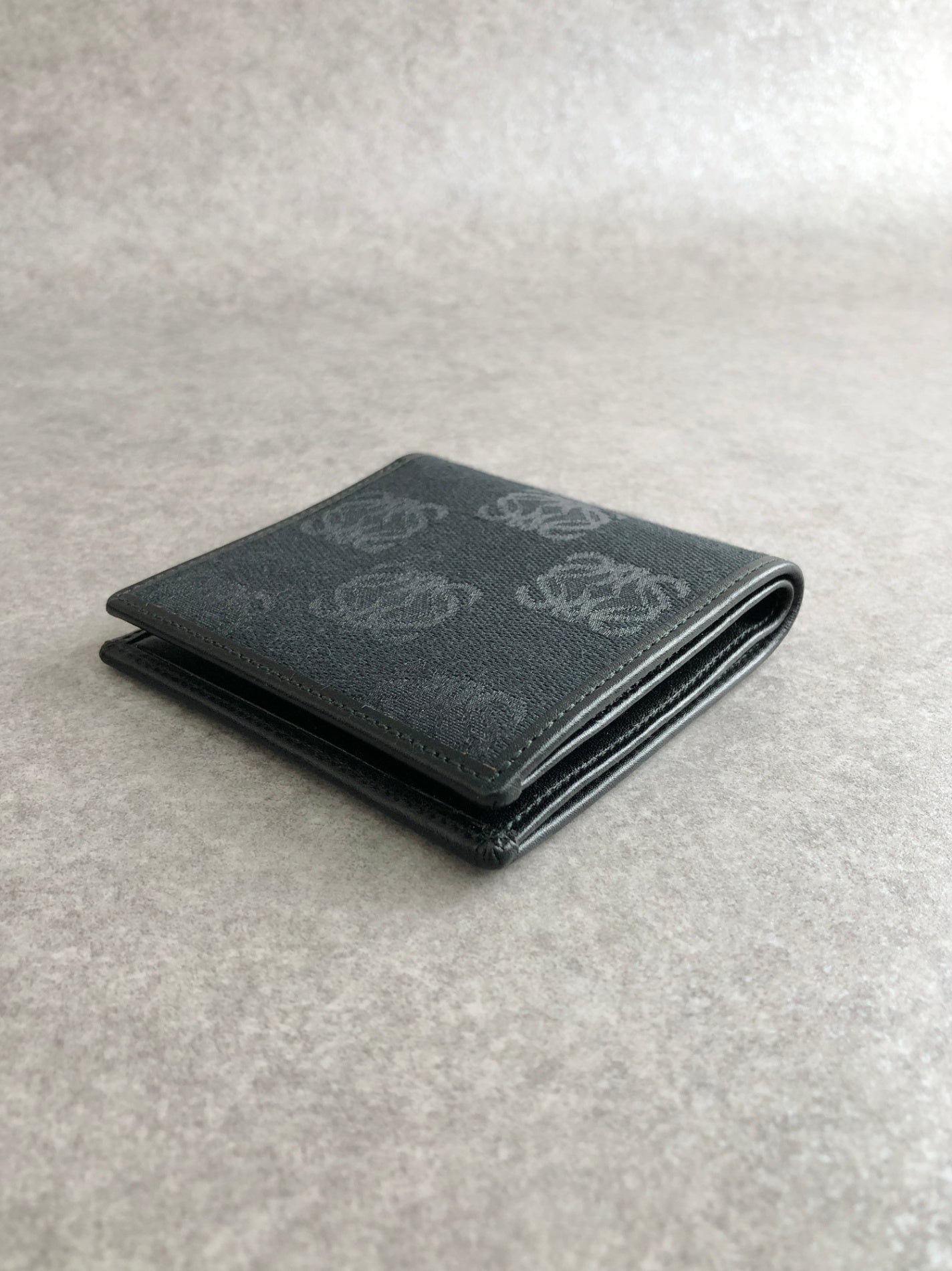 LOEWE Anagram Folded Wallet Black Vintage rxfn4n