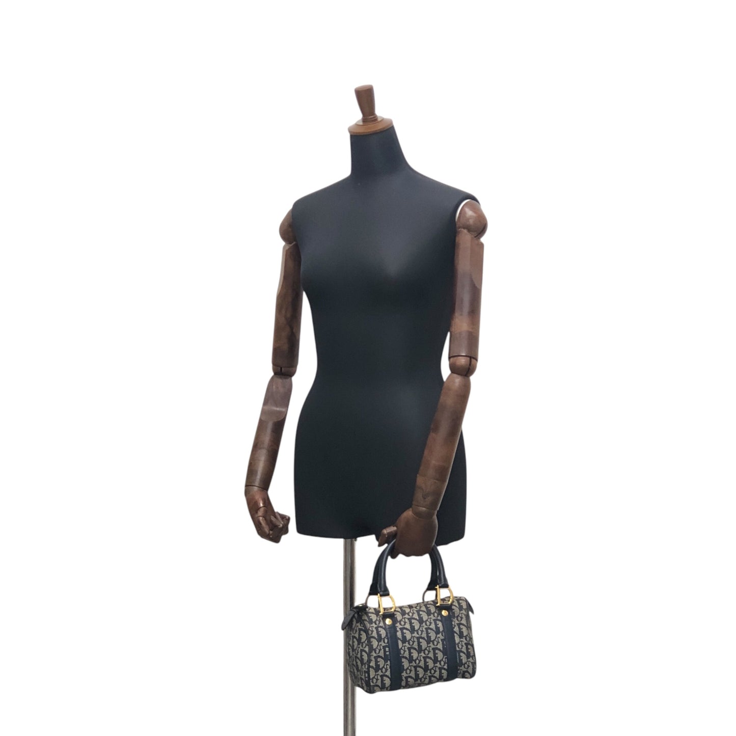 Christian Dior Trotter Padlock Handbag Navy Vintage hua5x2