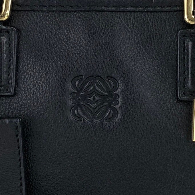 LOEWE Anagram Two-way Handbag Shoulder bag Boston bag Black Vintage uce58h
