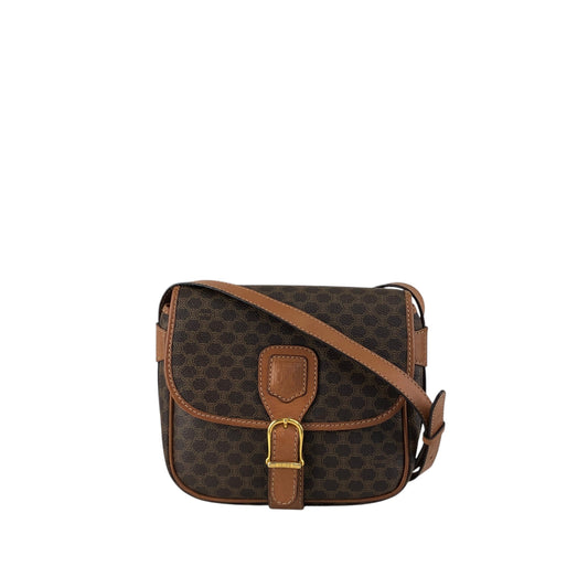 CELINE Macadam Blason Shoulder bag Brown Vintage uuvwb7