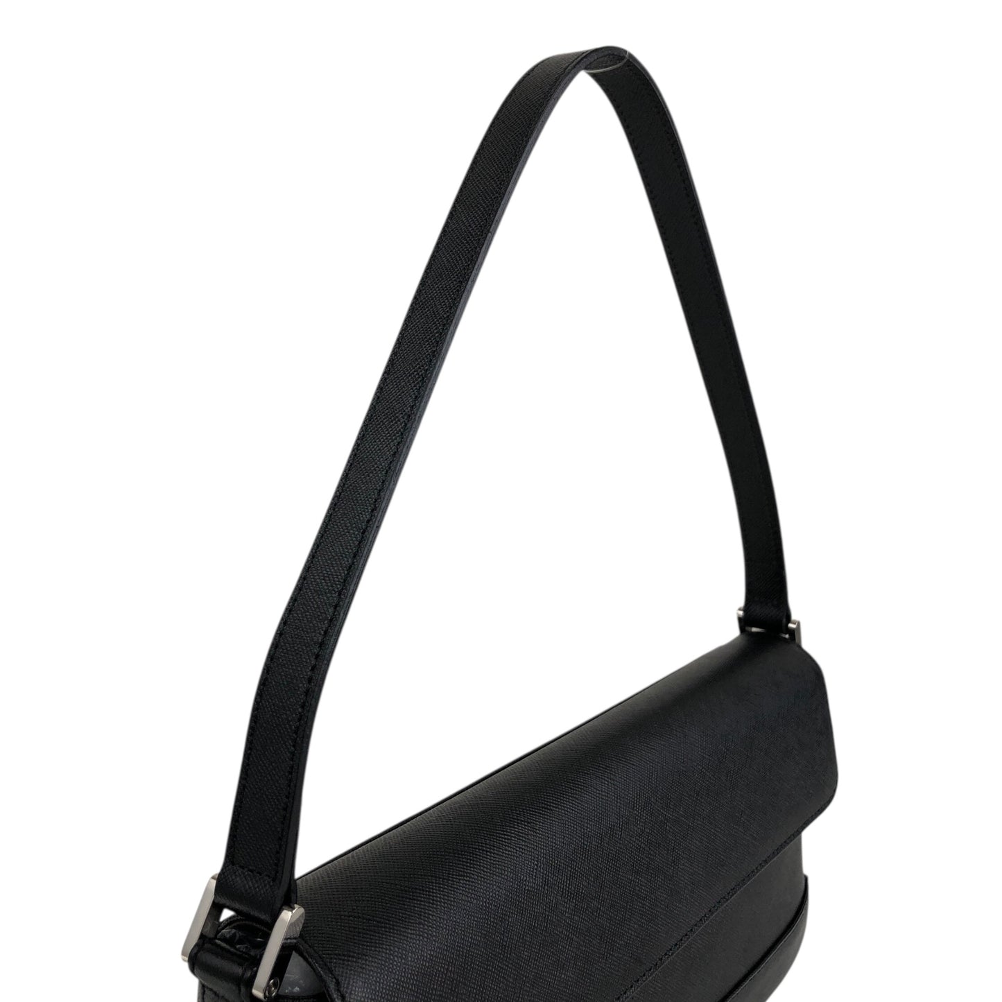 BURBERRY Logo Handbag Black Vintage gw5ren