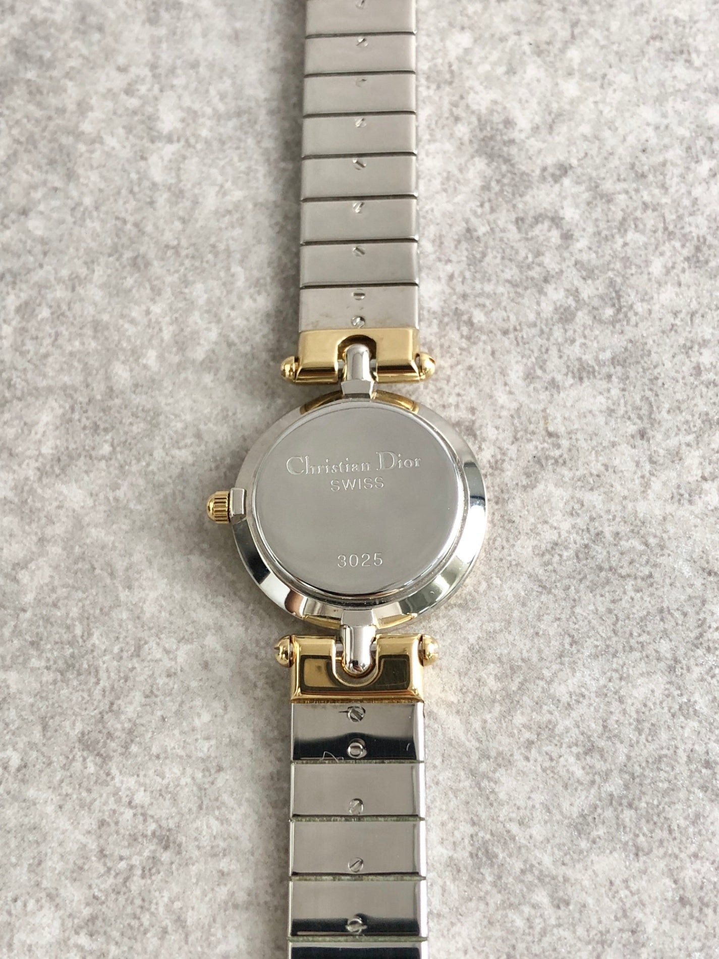 Christian Dior Quartz Watch Silver×Gold 3025 Vintage y5w3g6