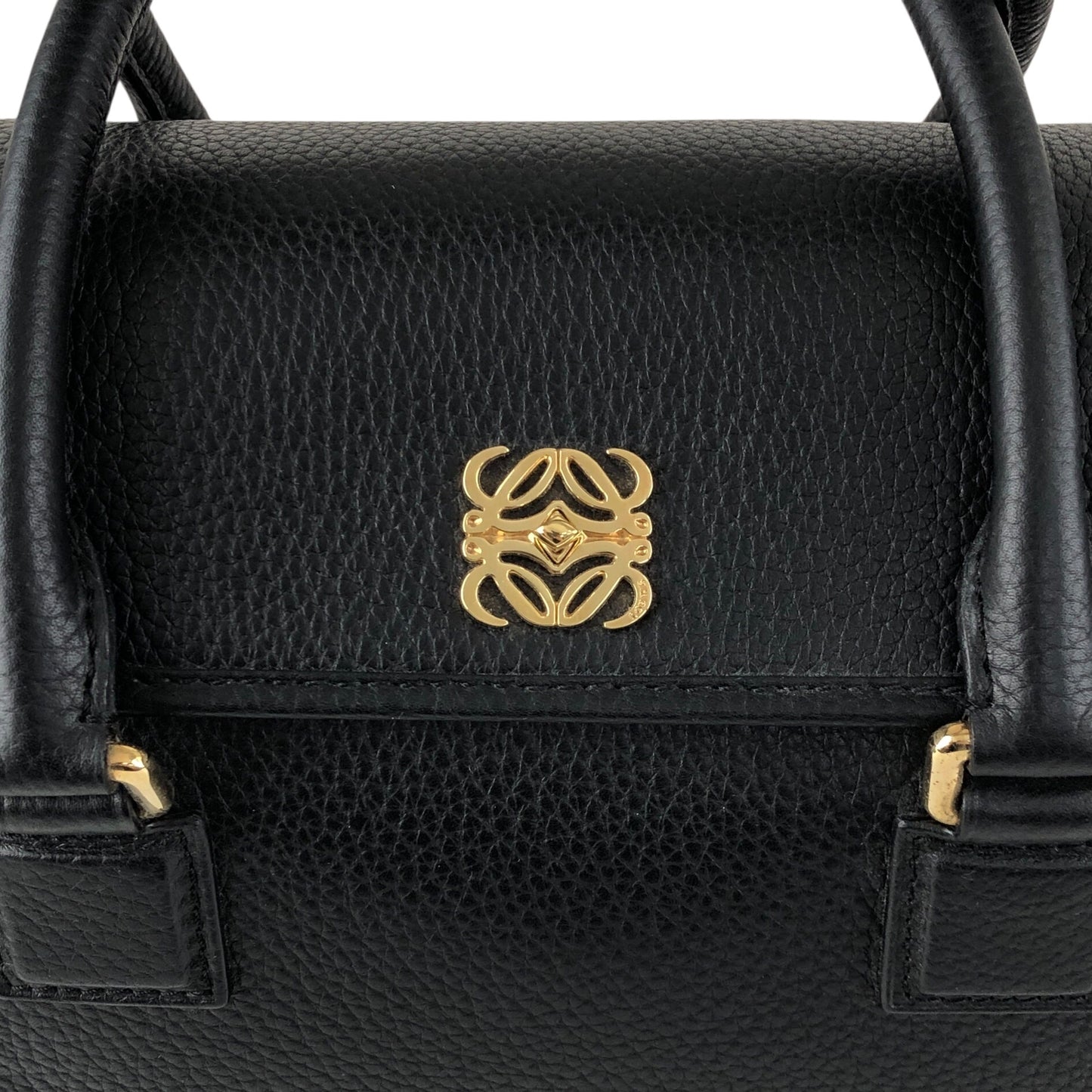 LOEWE Anagram Turn Lock Two-way Small Boston bag Shoulder bag Black Vintage v54wyi