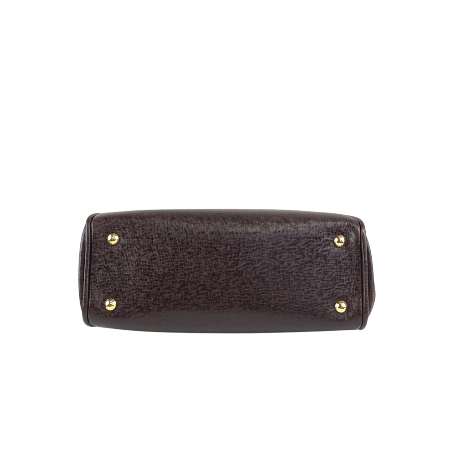 Christian Dior Gancini Metal Clasp Two-way Handbag Shoulder bag Brown Vintage pzns32