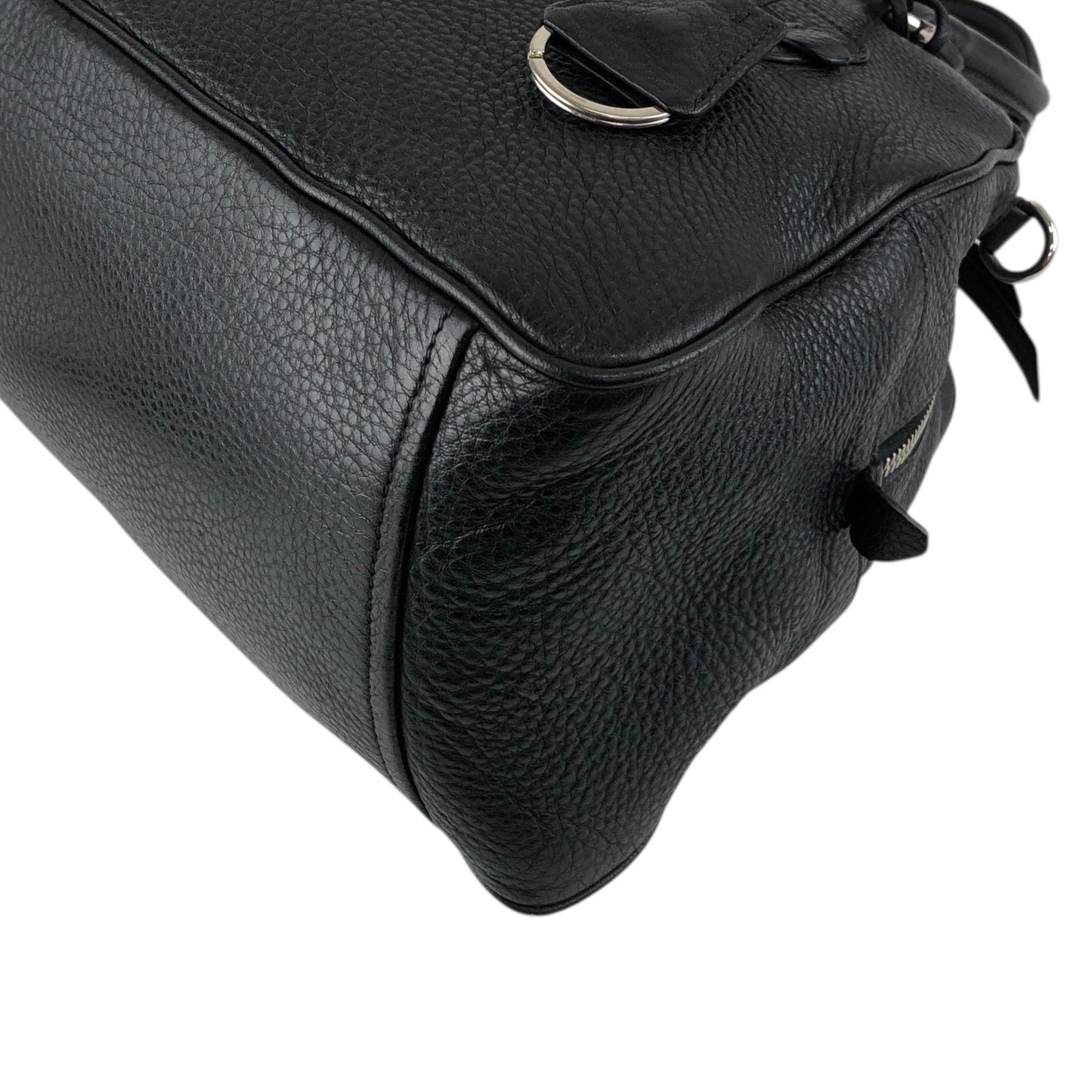 PRADA Logo Two-way Boston bag Shoulder bag Black Vintage sgghkm
