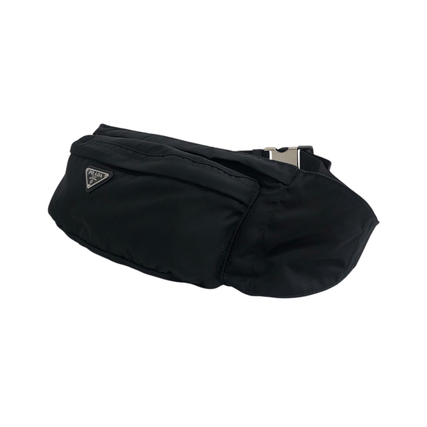 PRADA Triangle Logo Shoulder bag Sling bag Black Vintage dmm36r