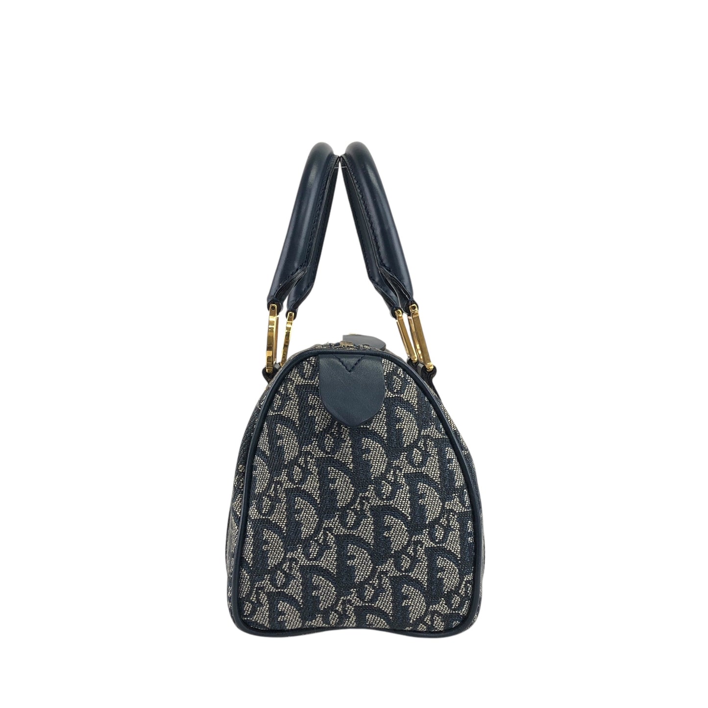 Christian Dior Trotter Padlock Handbag Navy Vintage hua5x2