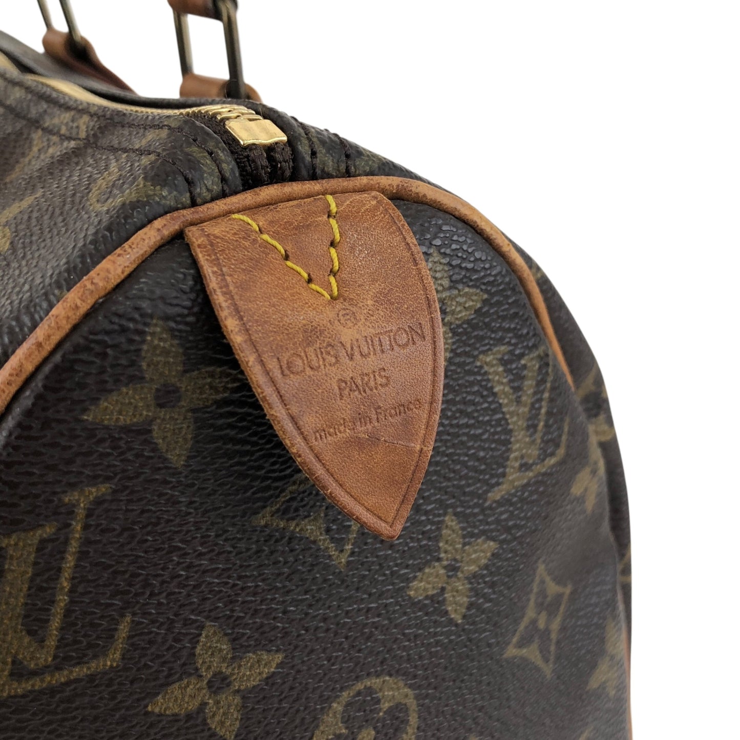 LOUIS VUITTON Monogram Small Boston bag Handbag Brown Vintage 7ppyum