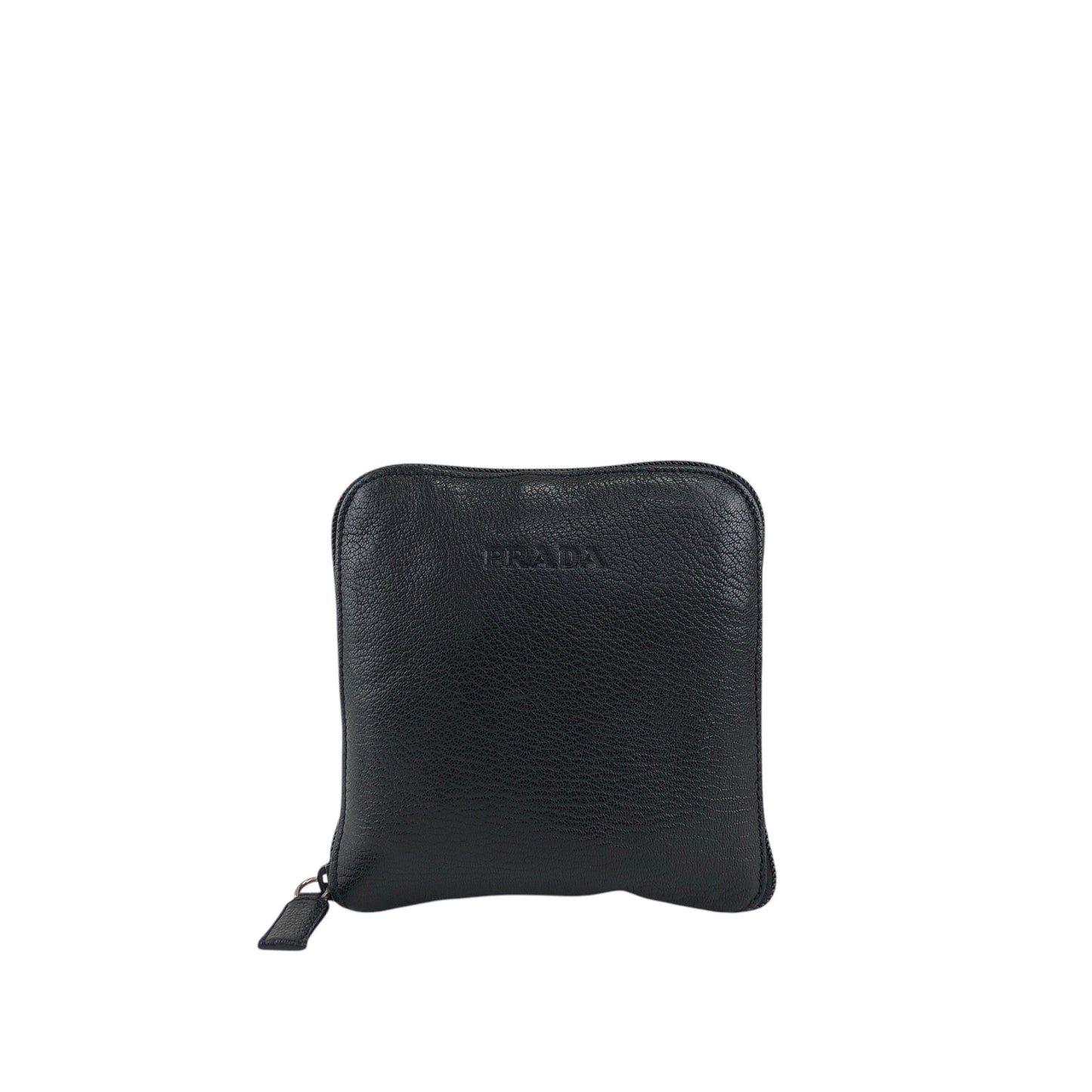 PRADA Triangle Logo Shoulder bag Black Vintage s733w2