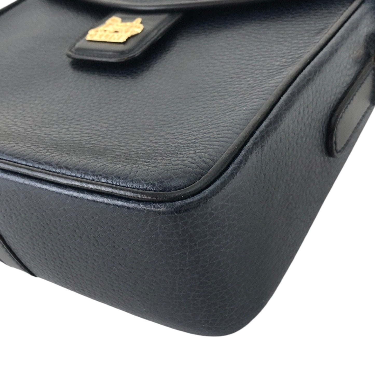 CELINE Horse Carriage Shoulder bag Navy Vintage ahfkd8