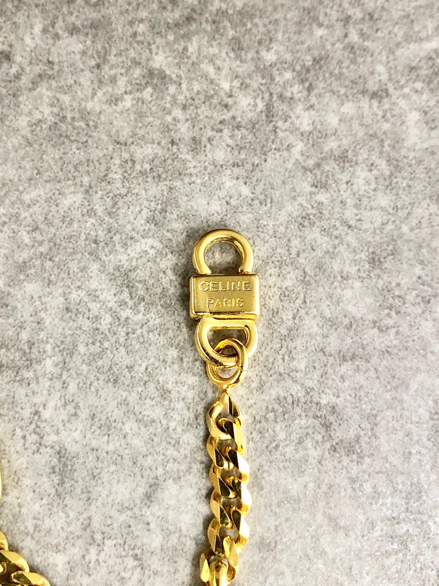 CELINE Blason Bracelet Gold Vintage 4w8ads