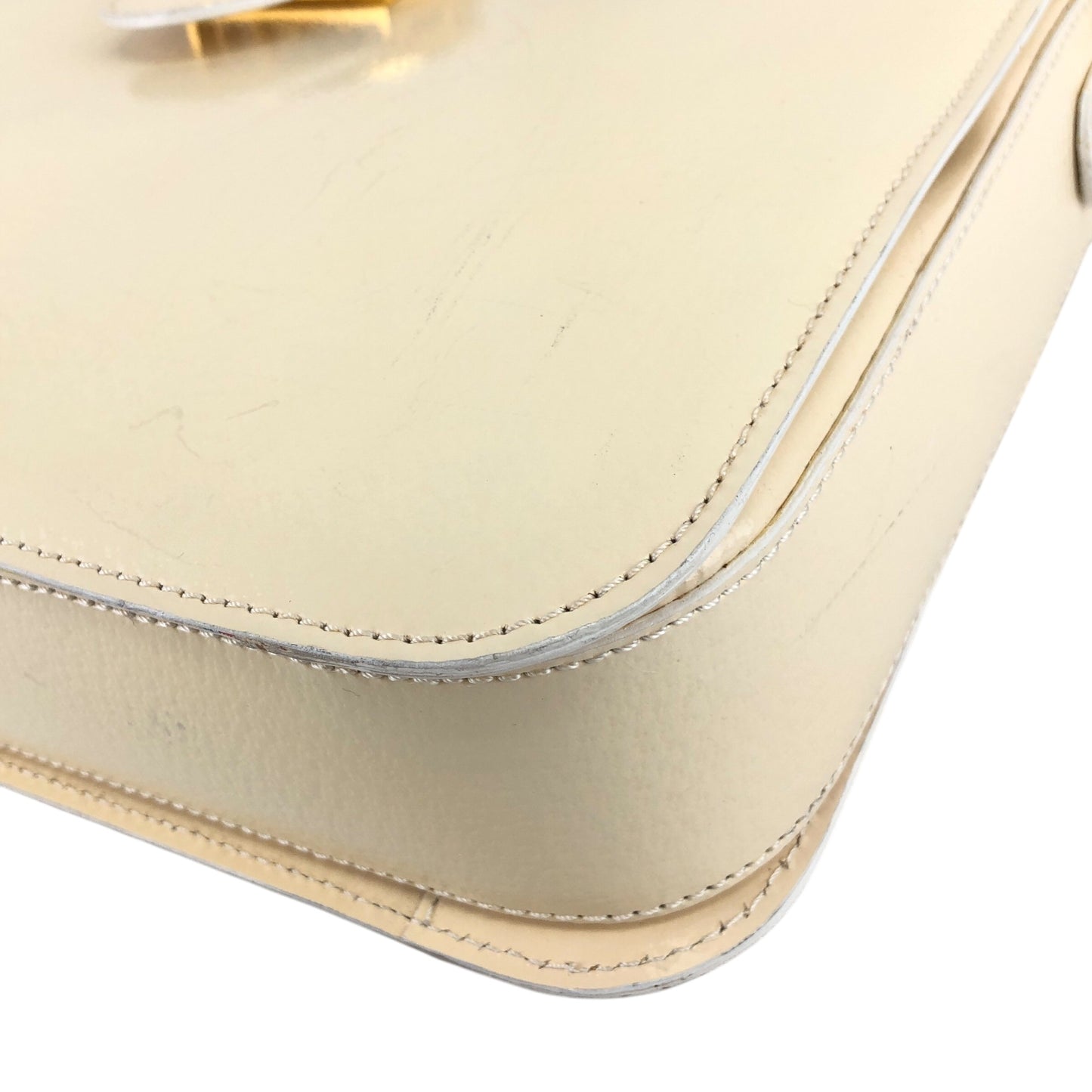 CELINE Circle Logo Shoulder bag White Vintage vxg2uf