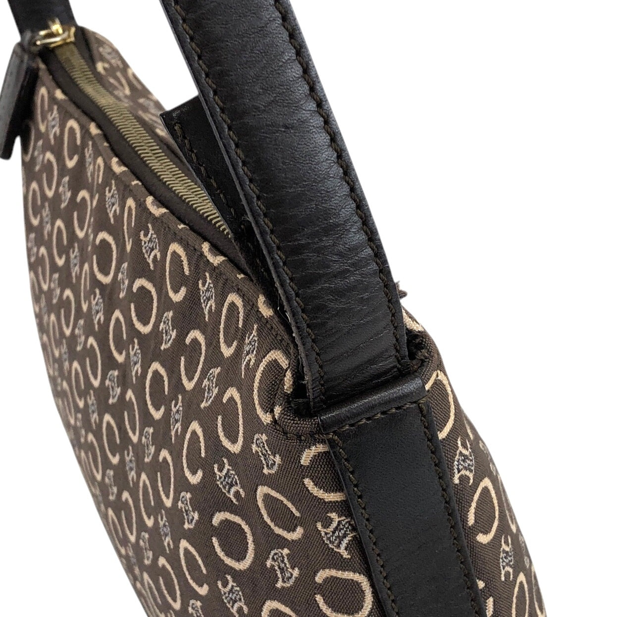 CELINE Macadam Shoulder bag Brown Vintage icsj8m