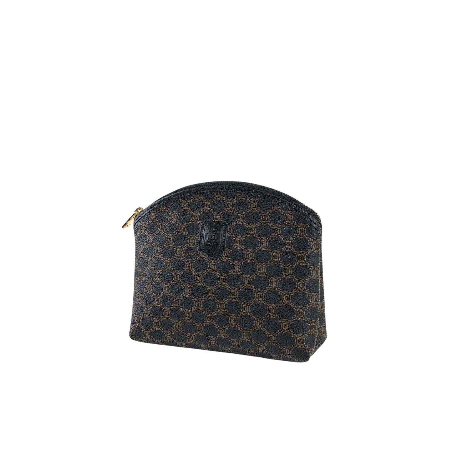 CELINE Macadam Blason Pouch Black Vintage yef5at