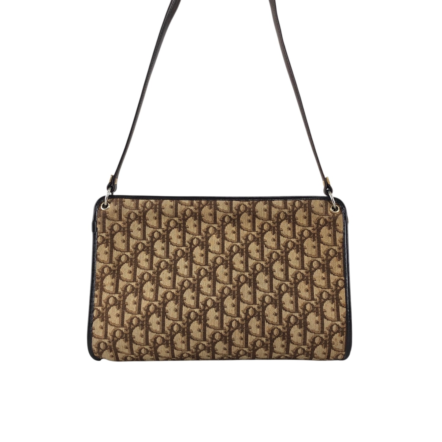 Christian Dior Trotter Logo Shoulder bag Brown Vintage xie5fc