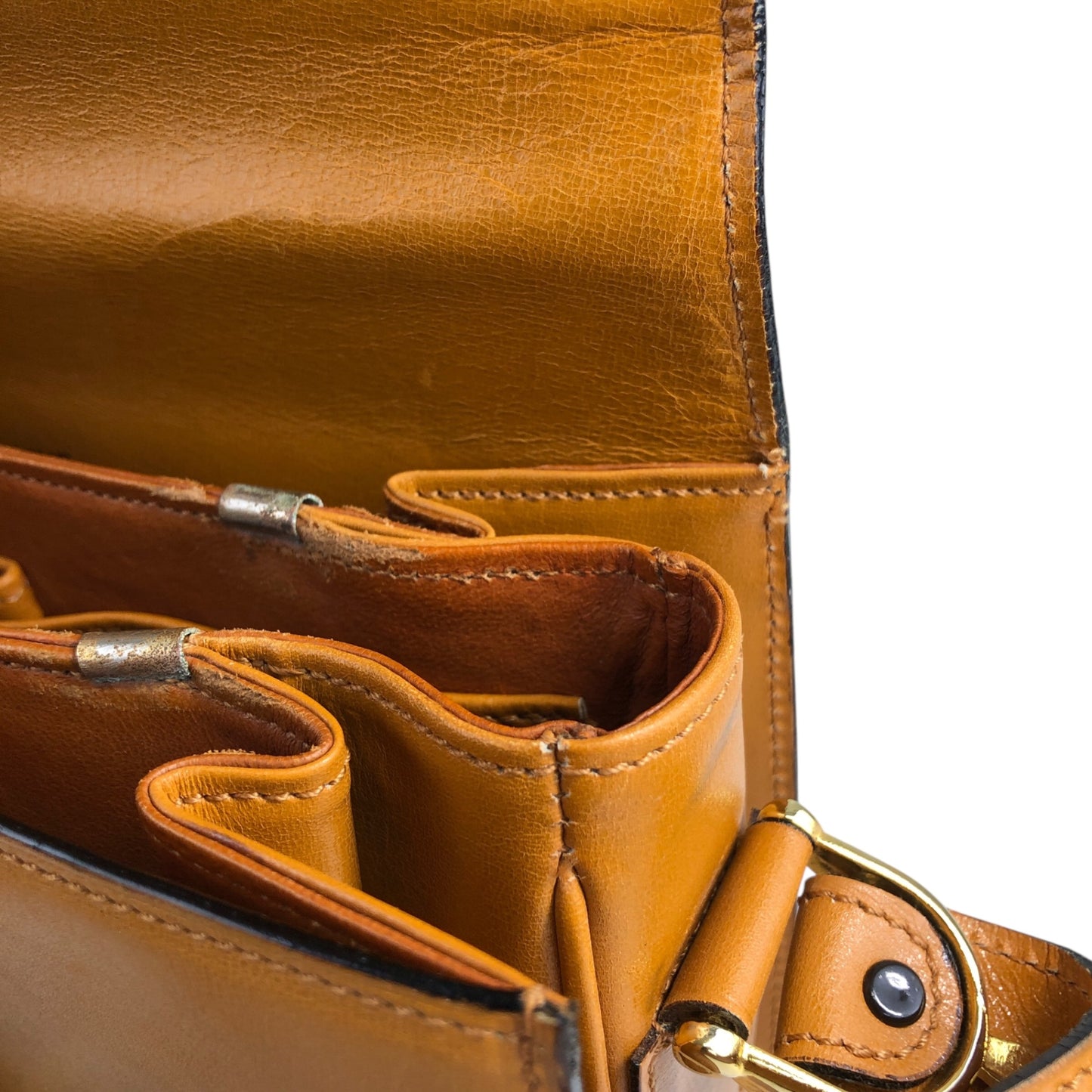 CELINE Horse Carriage Shoulder bag Camel Vintage uv4ggf
