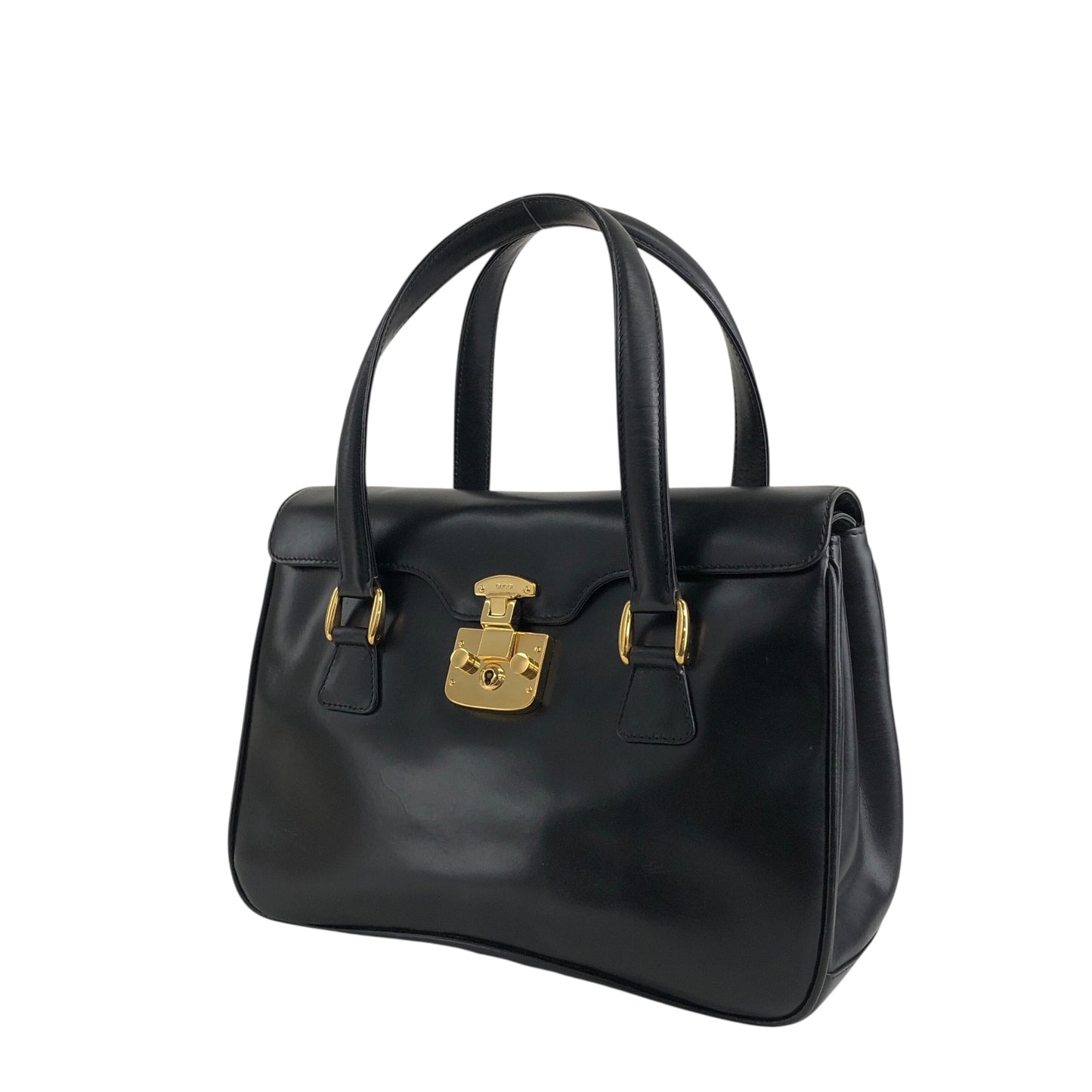 GUCCI Handbag Black Vintage as68jk